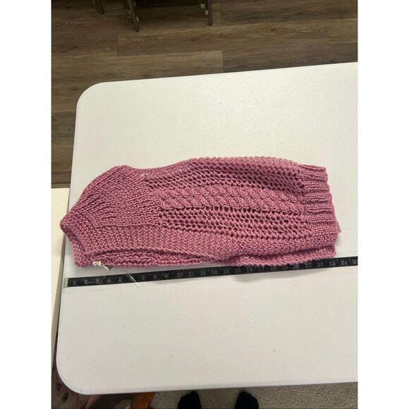 Vintage Plymouth Knit Pink‎ Open Weave Sweater Vest Women’s L Made in Korea - Picture 9 of 11